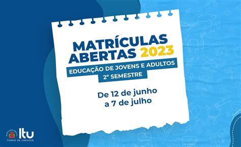 Inscrições E Matrículas Para A Eja Começam No Próximo Dia 12 Prefeitura Da Estância Turística