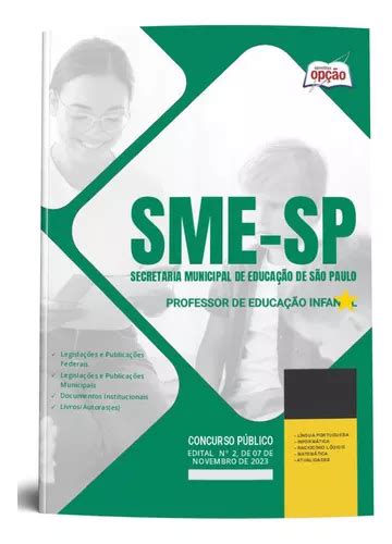 Apostila Completa Professor De Educação Infantil Sme Sp 2023 2024