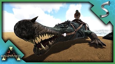 New Sarco Taming And Bio Toxin Farming Ark Ragnarok Dlc Gameplay