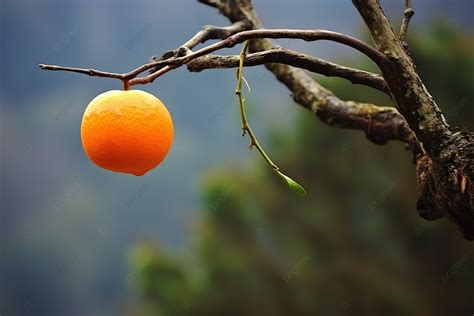 Fondo Una Fruta Naranja Que Crece En Una Rama De Rbol Fondo Oto O