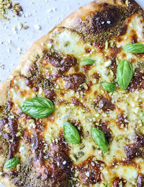 Pistachio Pesto Pizza With Fresh Mozzarella And Honey How Sweet Eats