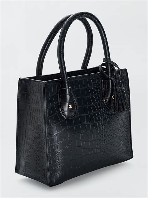 Bolso De Efecto Cocodrilo Negro Kiabi