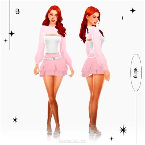 Coquette Outfits 🩷🎀 Sims 4 Clothing Coquette Sims 4