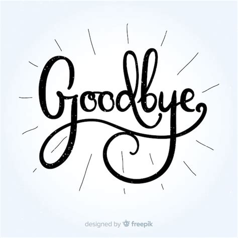 Free Vector Goodbye Lettering Background