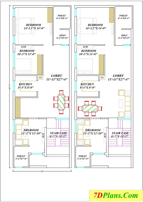 House Plan Of Plot Size X Feet Feet By Feet Square