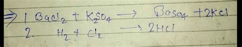 10 Balance The Following Chemical Reactions 1 Barium Chloride