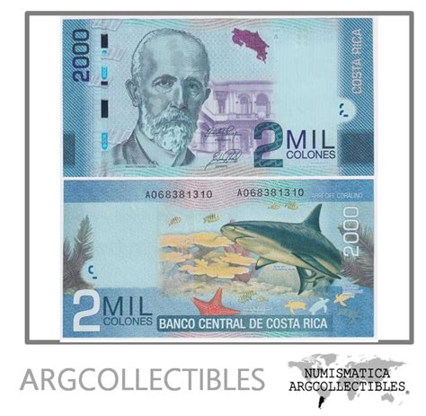 Costa Rica Billete Colones P C Unc Argcollectibles