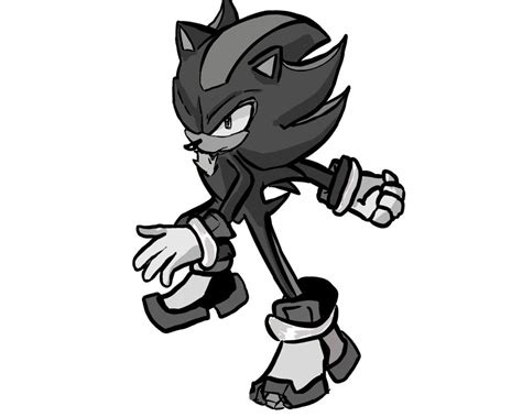 Gray Scale Shadow The Hedehog Sonic Artist Central Amino