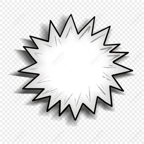 White Cartoon Style Starburst Clipart Explosion Explosive Rectangle