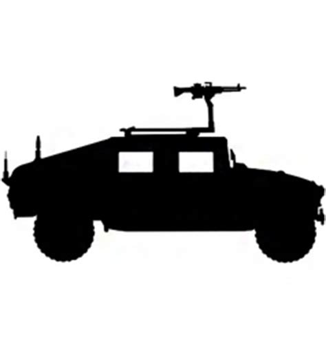 Army truck silhouette Royalty Free Vector Image