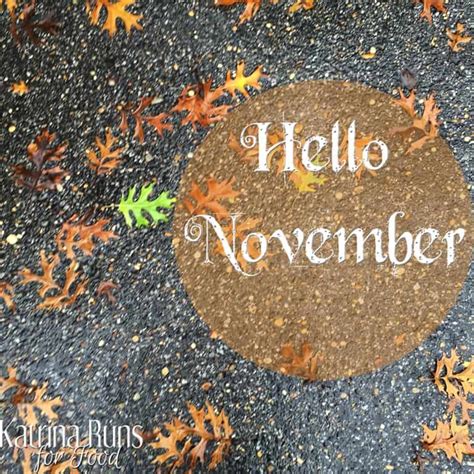 Hello November — Katrina Runs for Food