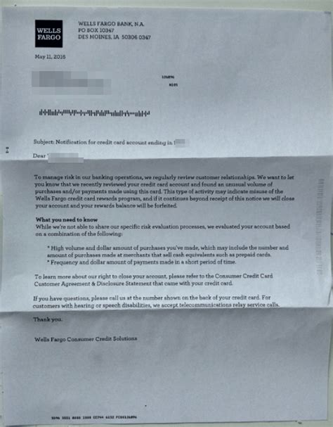 Wells Fargo 5 Ggd Card Sends Out Warning Letters Miles Per Day