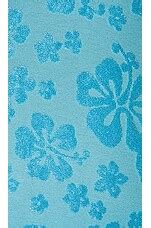 Frankies Bikinis Tia Terry Jacquard Bikini Top In Blue Isle Revolve