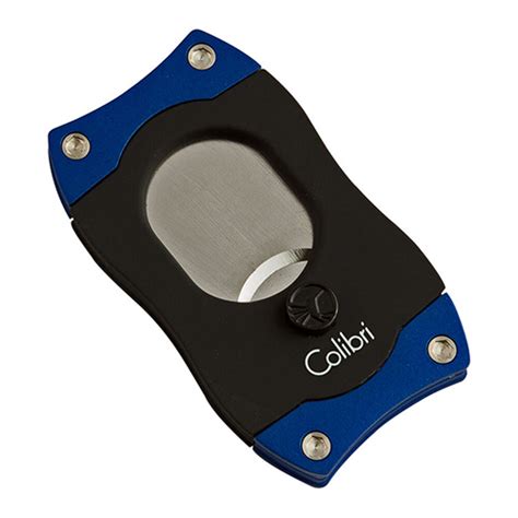 colibri  cut straight cigar cutter blue black cigaria