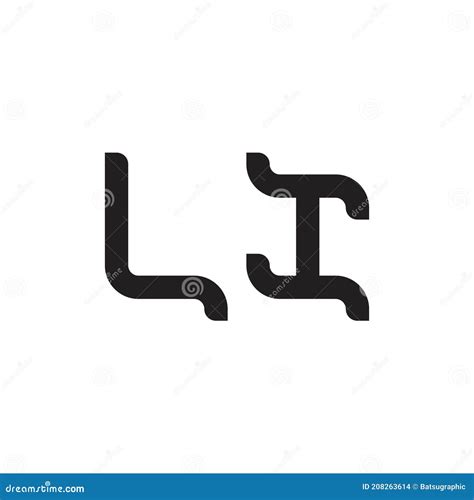 li initial letter vector logo icon stock vector illustration