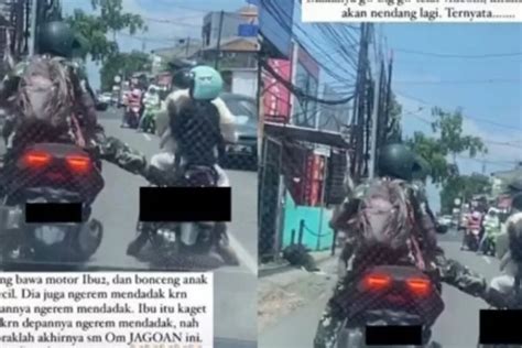 Viral Video Aksi Tidak Terpuji Seorang TNI Menendang Pengendara Motor