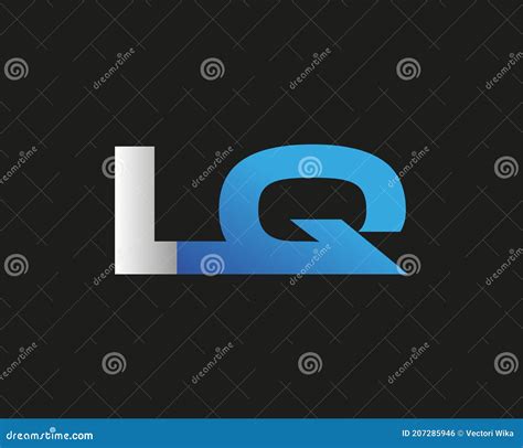 Letra Inicial Lq Logotype Nome Da Empresa Colorida Blue E Prata Swoosh