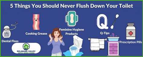 5 Things You Should Never Flush Down Your Toilet Delaware Valley