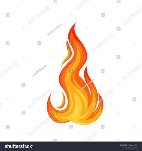 Fire Flame Hot Flaming Element Bonfire Stock Vector Royalty Free Shutterstock