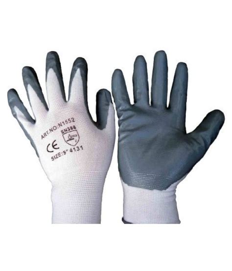 Pu Coated Hand Gloves Grey White Size Medium At Rs 25pair In Lucknow