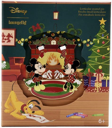Loungefly Collector Box Mickey Minnie Hot Cocoa Fireplace PIN 57268