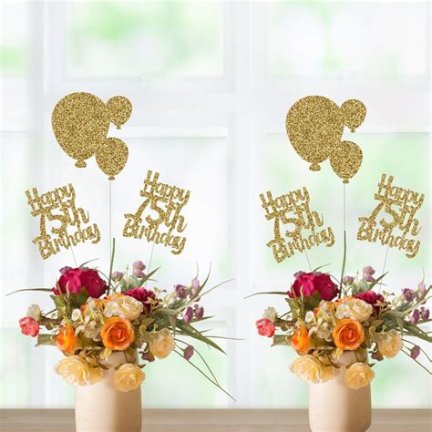75th Birthday Table Decorations, 75th Birthday Decorations, Happy 75th ...