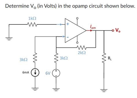 Solved Determine Vo In Volts In The Opamp Circuit Sho