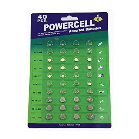 Pc Assorted Alkaline Button Cell Battery Set Pack Camera Watch