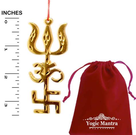 Buy Yogic Mantra Trishakti Yantra Pure Brass 3 5 Inch Size Shiv