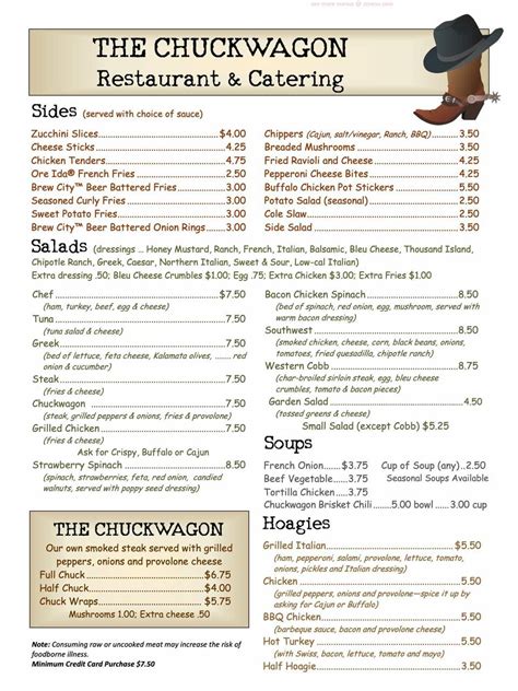 Online Menu Of Chuck Wagon Restaurant Restaurant Somerset Pennsylvania 15501 Zmenu