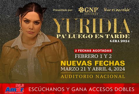 ¡yuridia Regresa Al Auditorio Nacional Amor Sólo Música Romántica