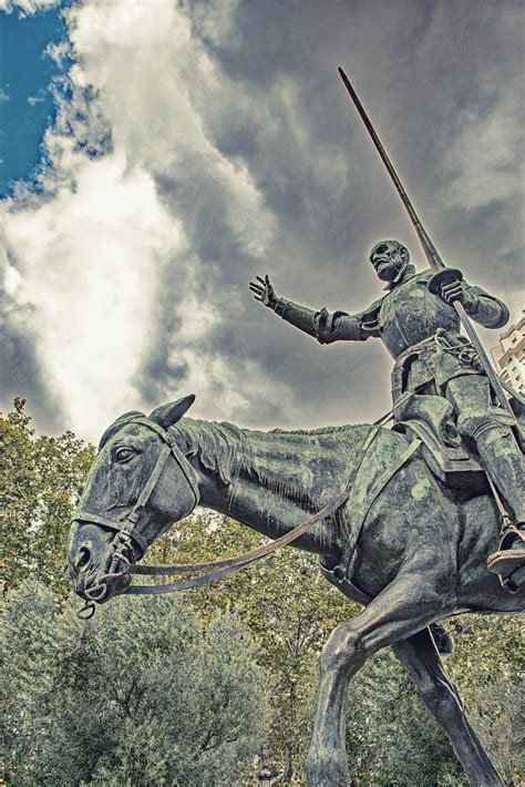 Don Quijote cabalga de nuevo Plaza de España Madrid Flickr