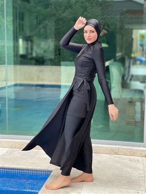 Hijab Swimstyle Beautiful Muslim Women Spring Outfits Casual Muslim