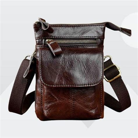 Genuine Leather Mens Design Casual Phone Pouch Multifunction Etsy In