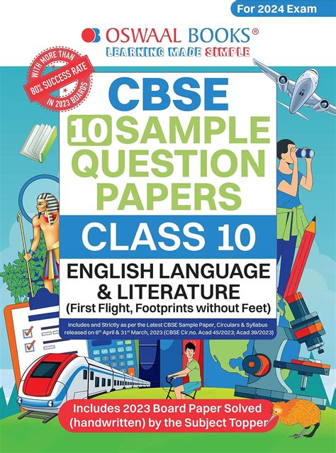 Oswaal Cbse Sample Question Papers Class 10 English Language And Literature Book For Board Exams