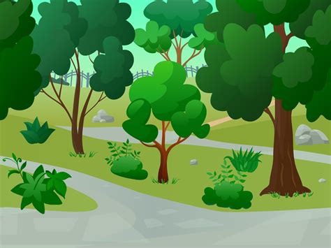 Park Landscape Illustration 458828 Vector Art At Vecteezy