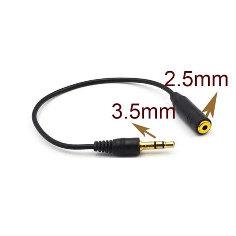 Gold Mm Male To Mm Female Adapter Cable Stereo Audio Aux Cord