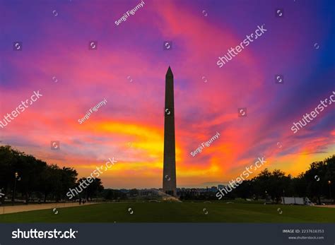 Washington Monument Sunset Washington Dc Usa Stock Photo 2237616353 ...