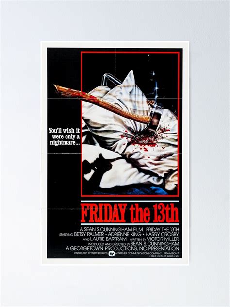 "Friday the 13th 1980 Movie Poster" Poster for Sale by BetterDaze ...