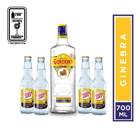 Ginebra Gordons Dry 700ml 4 Tónicas Mercadolibre