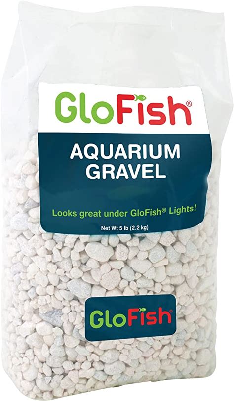 Glofish Aquarium Gravel 5 Pounds White Complements Glofish Tanks