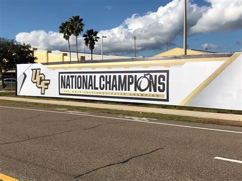 UCF national champions banner added to football practice field ...