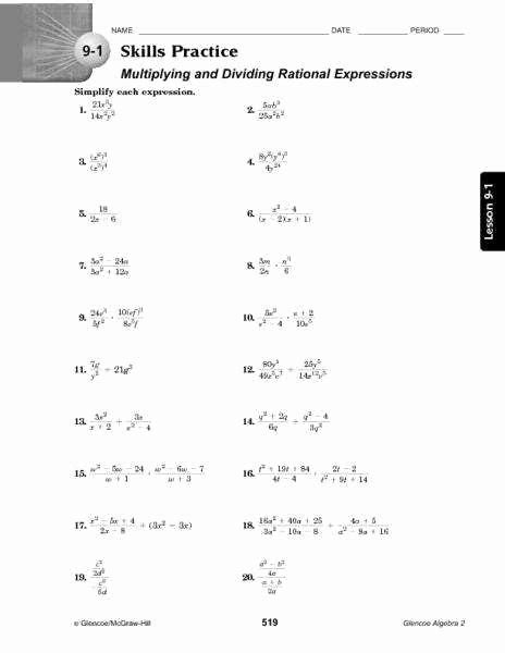 50 Rational Expressions Worksheet Answers