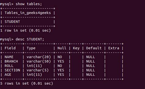 Python Mysql Create Database Geeksforgeeks