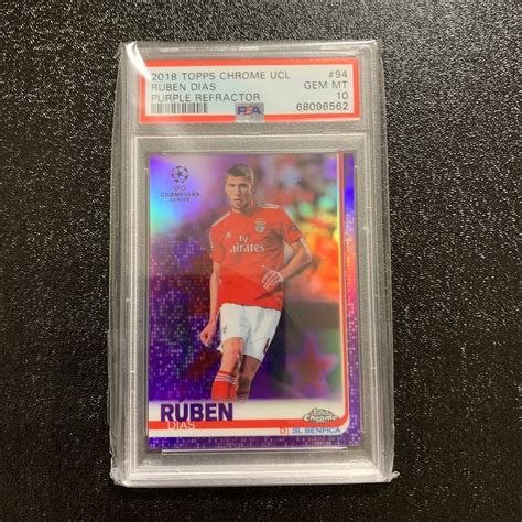 Yahoo Topps Chrome Ucl Ruben Dias Blue Rookie