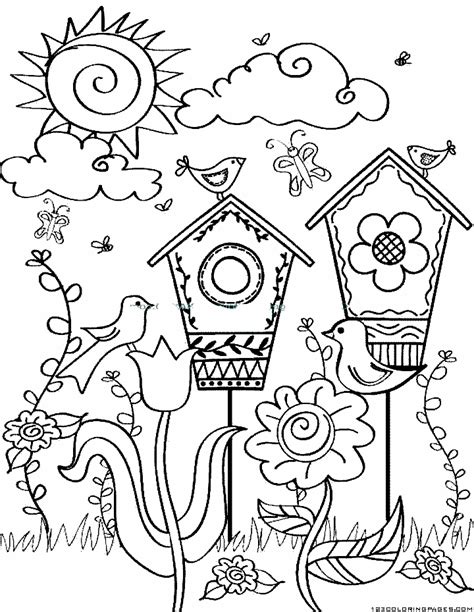 Spring Coloring Pages Free Printable