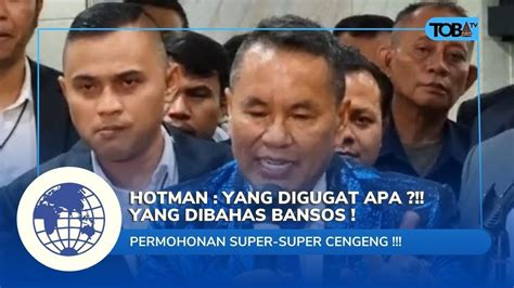 Hotman Yang Digugat Apa Yang Dibahas Kok Malah Bansos Youtube