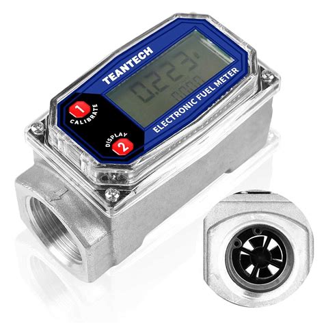 Digital Turbine Flow Meter Digital Lcd Display With Npt Counter Gas Oil