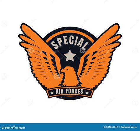 Eagle Emblem with Wings and Star, Military Badge Design. Special Air ...