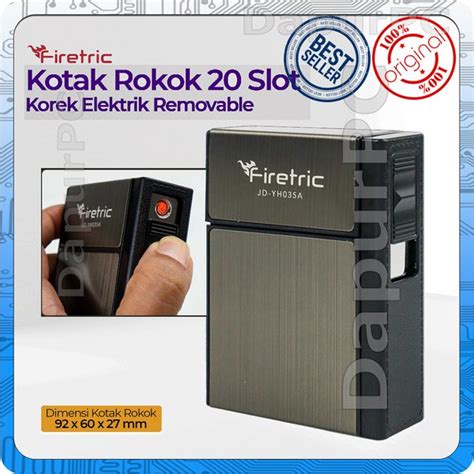 Jual Cigaret Box Kotak Rokok Di Lengkapi Korek Elektrik USB Dapat Diisi